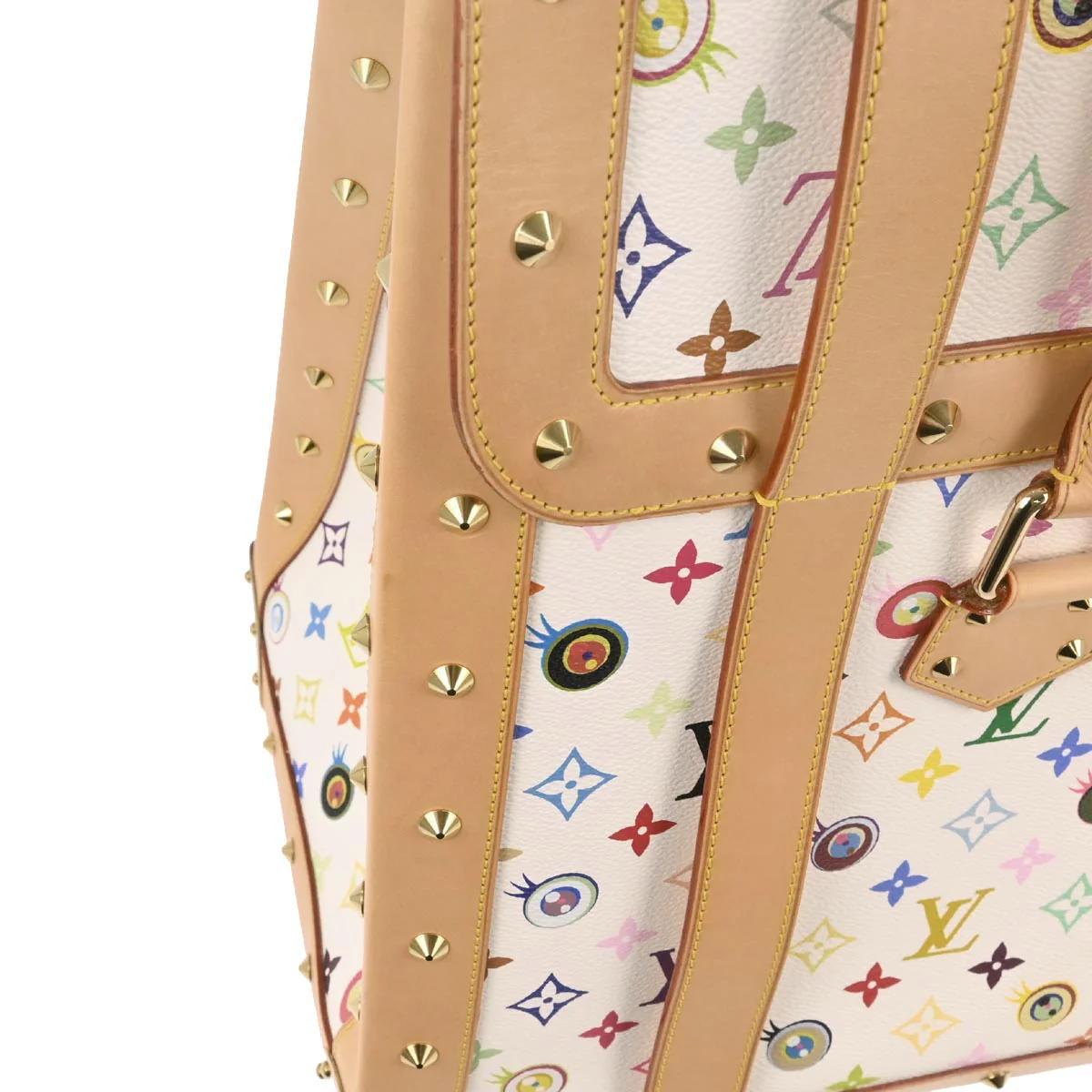 Louis Vuitton 2003 White Eye Love Monogram Sac Gigantic Handbag M92057 - Image 5
