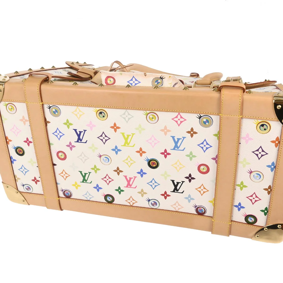Louis Vuitton 2003 White Eye Love Monogram Sac Gigantic Handbag M92057 - Image 7