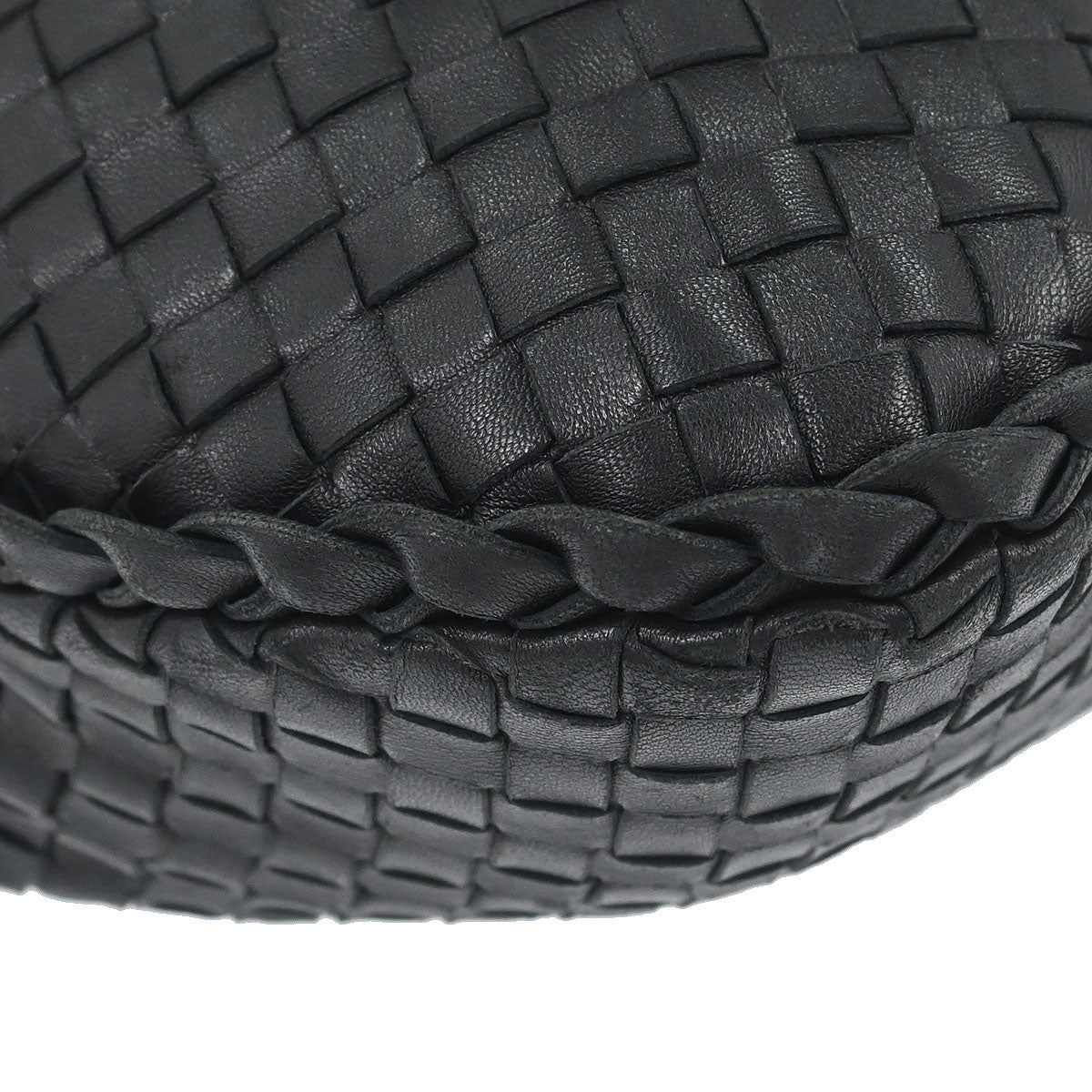 Bottega Veneta Black Lambskin Intrecciato Hobo Handbag - Image 4