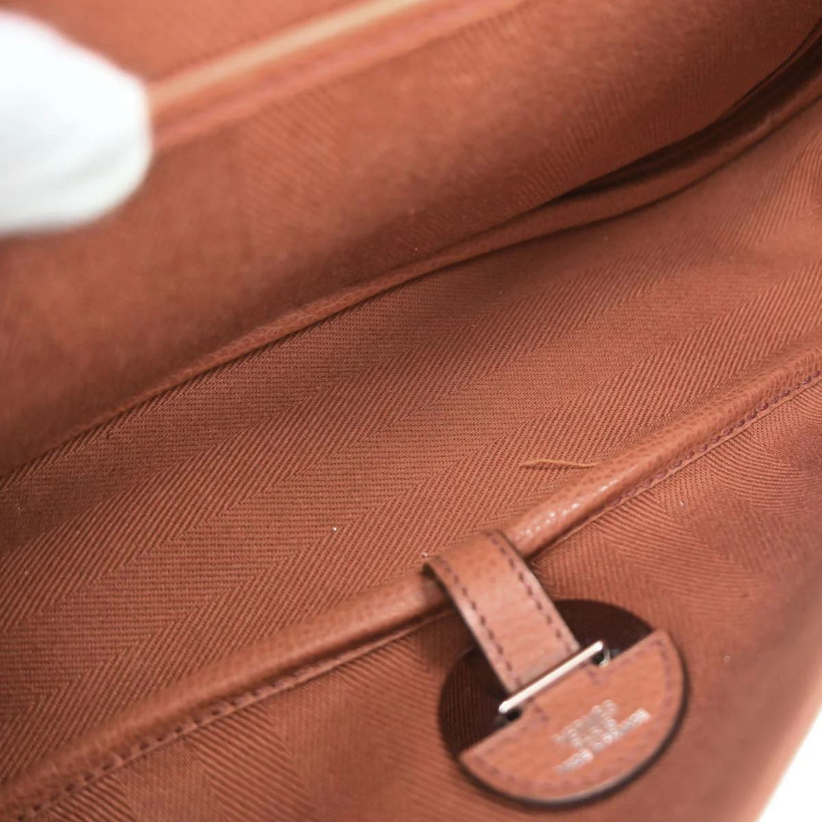 Hermes Orange Toile Vache Liegee Sac Colorado MM Shoulder Bag - Image 10
