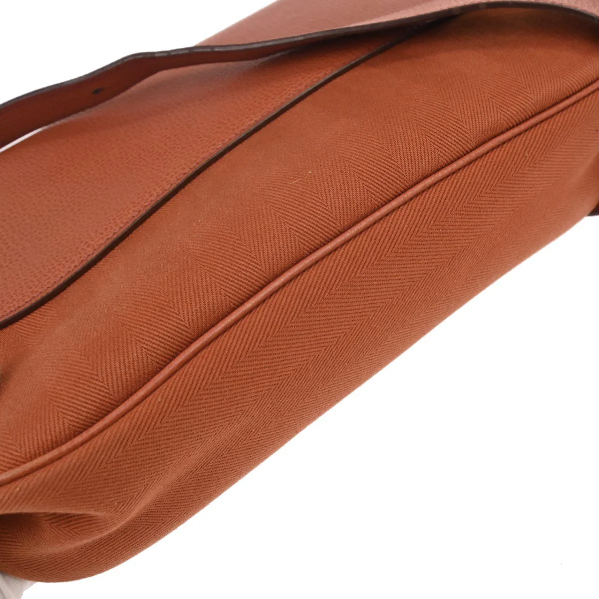 Hermes Orange Toile Vache Liegee Sac Colorado MM Shoulder Bag - Image 4