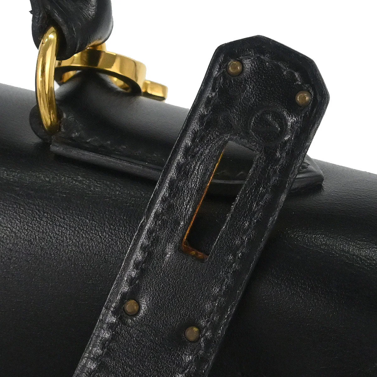 Hermes Black Box Calf Kelly 32 Sellier 2way Shoulder Handbag - Image 12