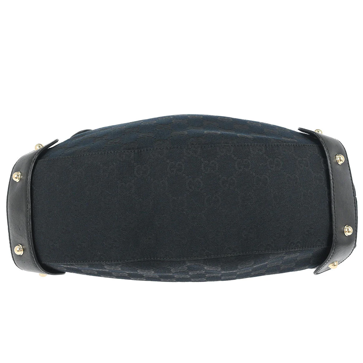 Gucci Black Canvas GG Horsebit Handbag - Image 3