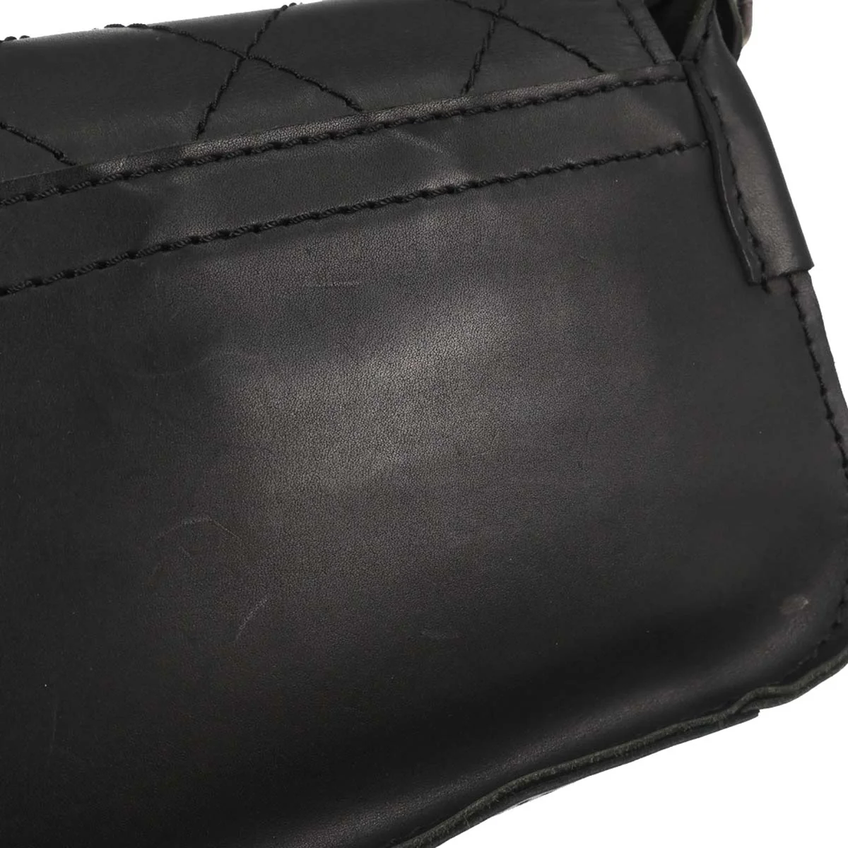 Chanel 2013-2014 Black Calfskin Paris-Edinburgh Highlander Messenger Bag - Image 4