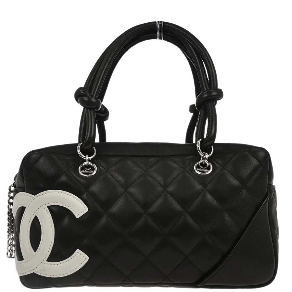 Chanel 2005-2006 Black Calfskin Cambon Ligne Handbag
