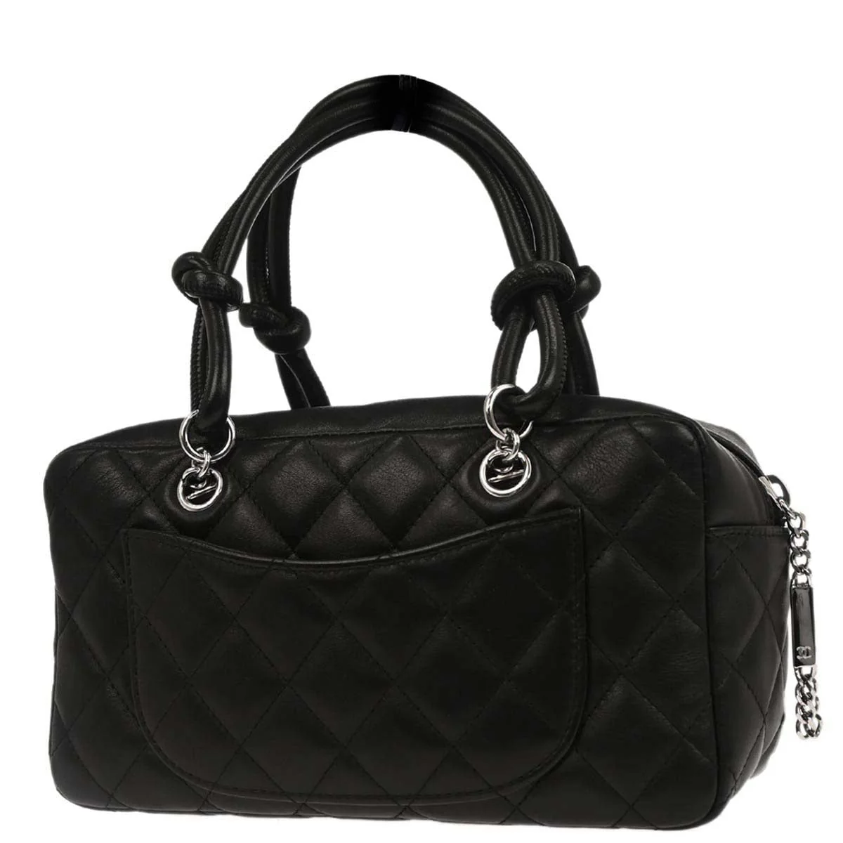 Chanel 2005-2006 Black Calfskin Cambon Ligne Handbag - Image 2