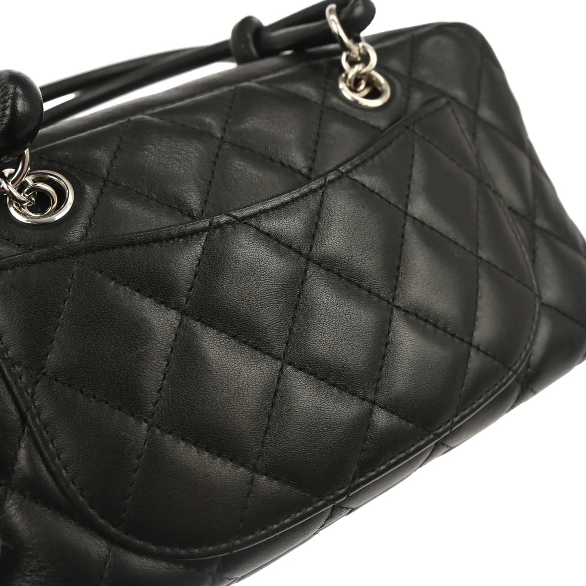 Chanel 2005-2006 Black Calfskin Cambon Ligne Handbag - Image 4