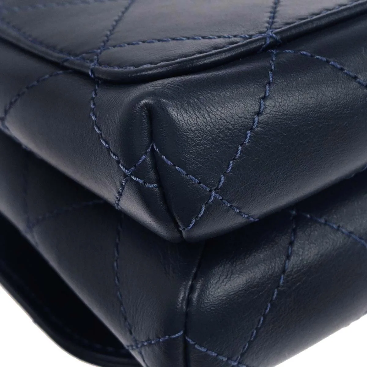 Chanel 2019 Navy Calfskin Top Handle 2way Shoulder Handbag - Image 3
