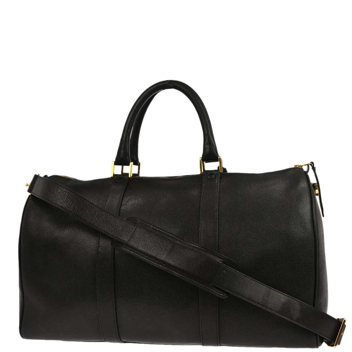 Chanel Black Caviar Skin 2way Shoulder Duffle Handbag - Image 2