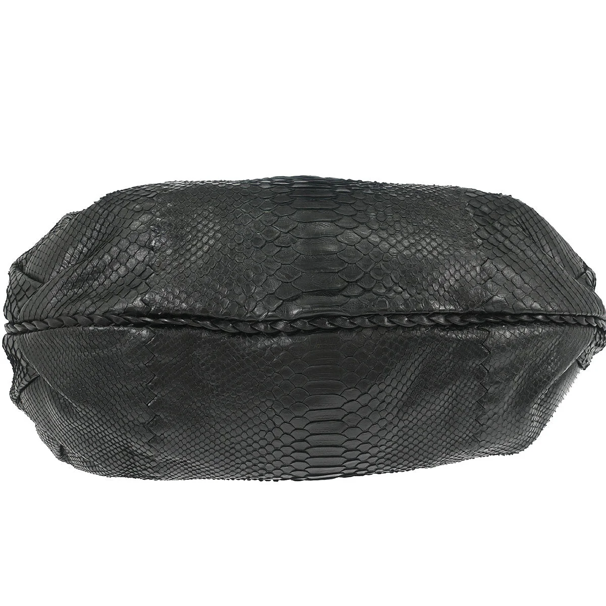 Bottega Veneta * Black Python Hobo Handbag - Image 3