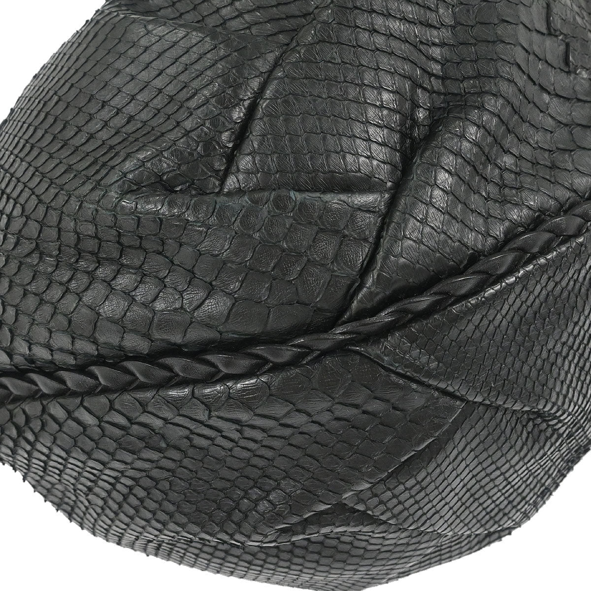 Bottega Veneta * Black Python Hobo Handbag - Image 4