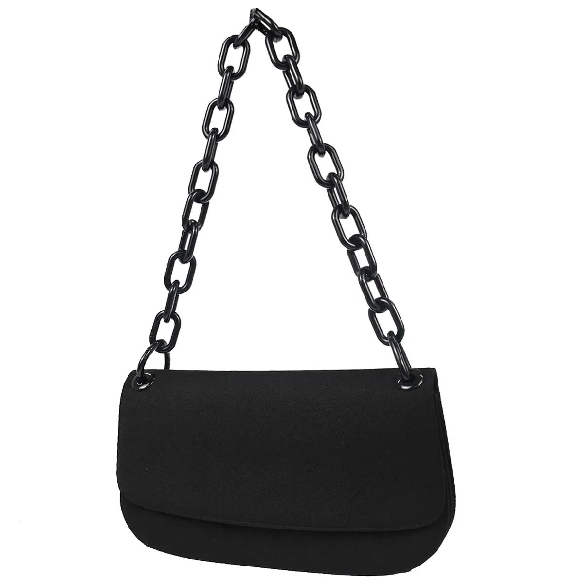 Prada Black Canvas Shoulder Bag - Image 2