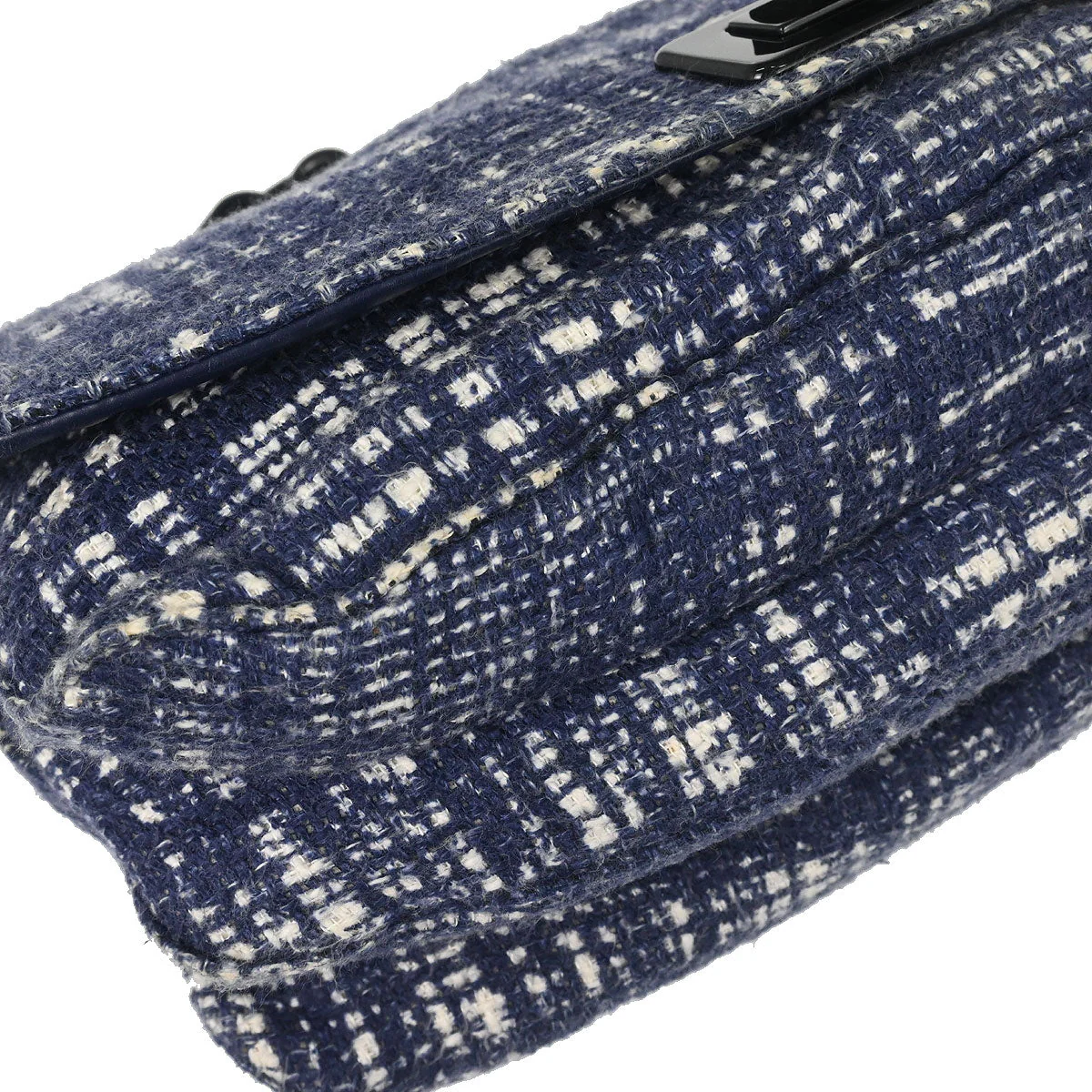 Prada Navy Tweed Handbag - Image 3