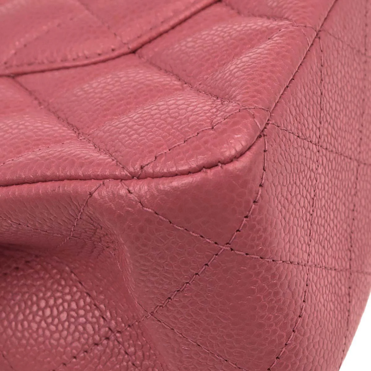 Chanel 2018 Pink Caviar Skin Medium Classic Double Flap Shoulder Bag - Image 4