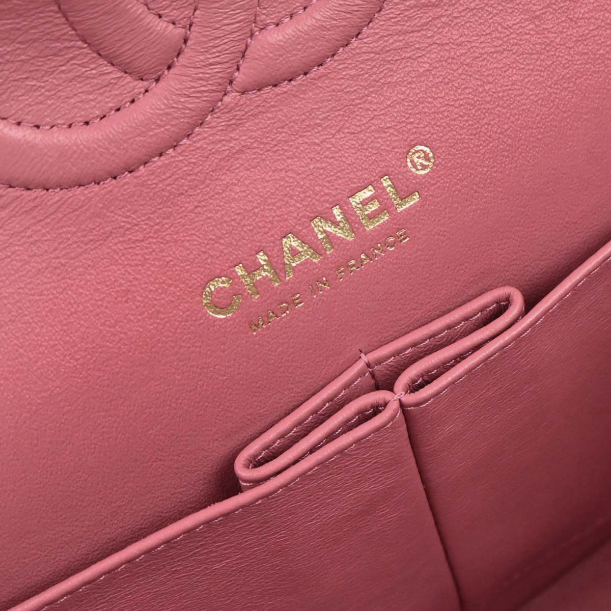Chanel 2018 Pink Caviar Skin Medium Classic Double Flap Shoulder Bag - Image 7
