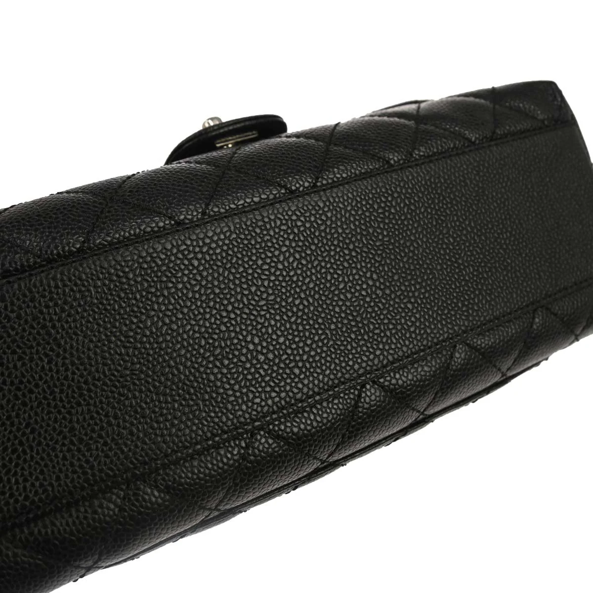 Chanel 2005-2006 Black Caviar Skin Top Handle Handbag - Image 3