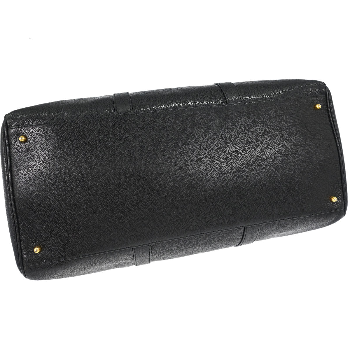 Chanel 1994-1996 Black Caviar Skin 2way Shoulder Duffle Handbag - Image 3