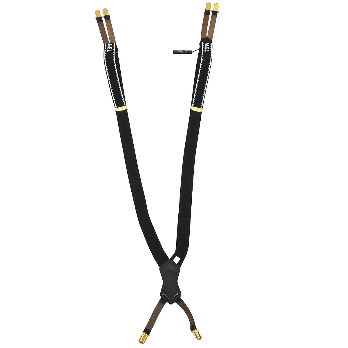 Chanel Black Suspenders 21 Small Good - Image 2