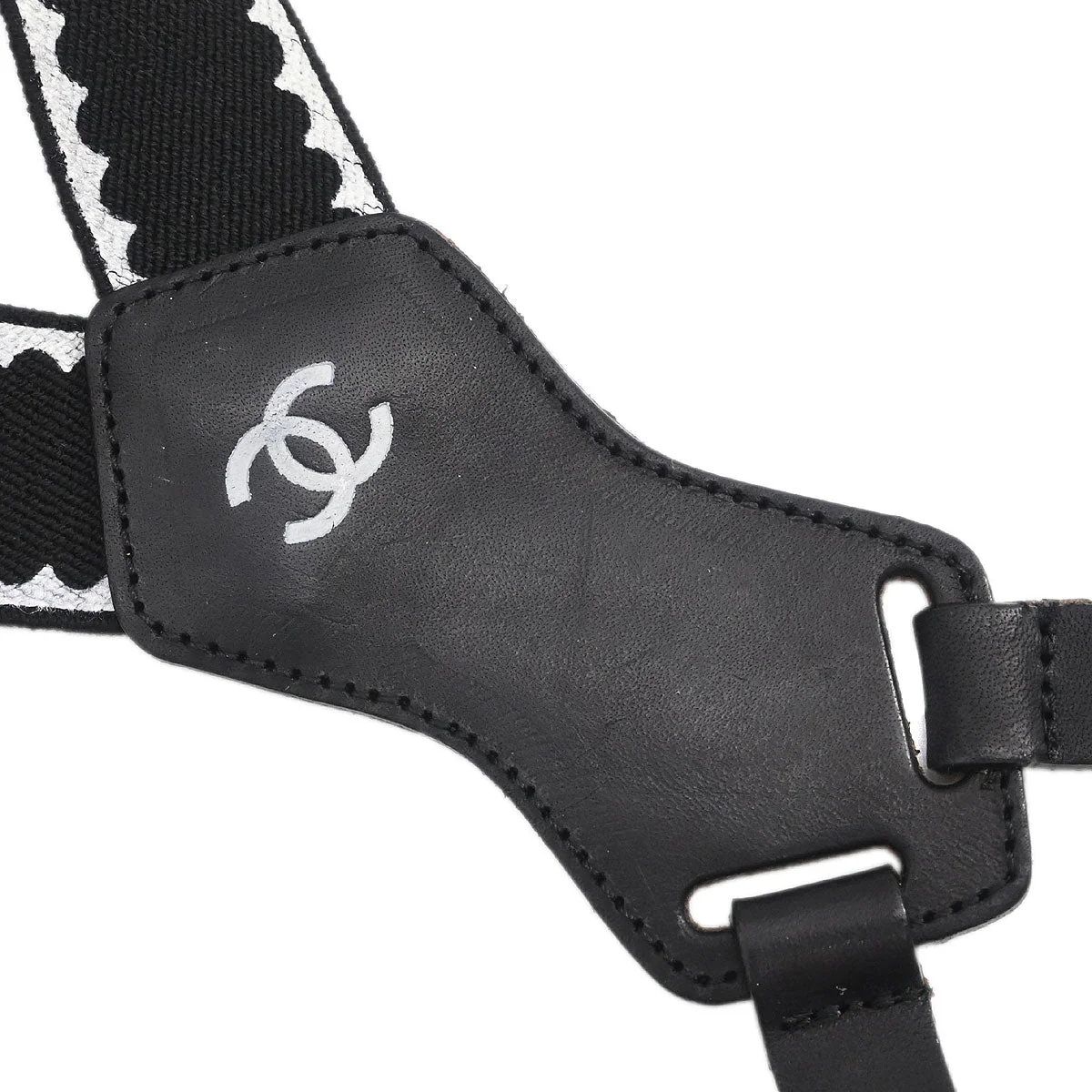 Chanel Black Suspenders 21 Small Good - Image 3