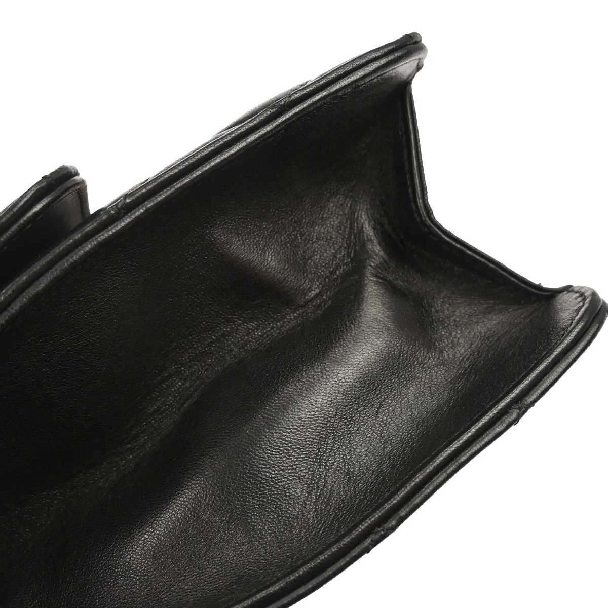 Chanel 2010-2011 Black Lambskin Turnlock Medium Half Flap Shoulder Bag - Image 5