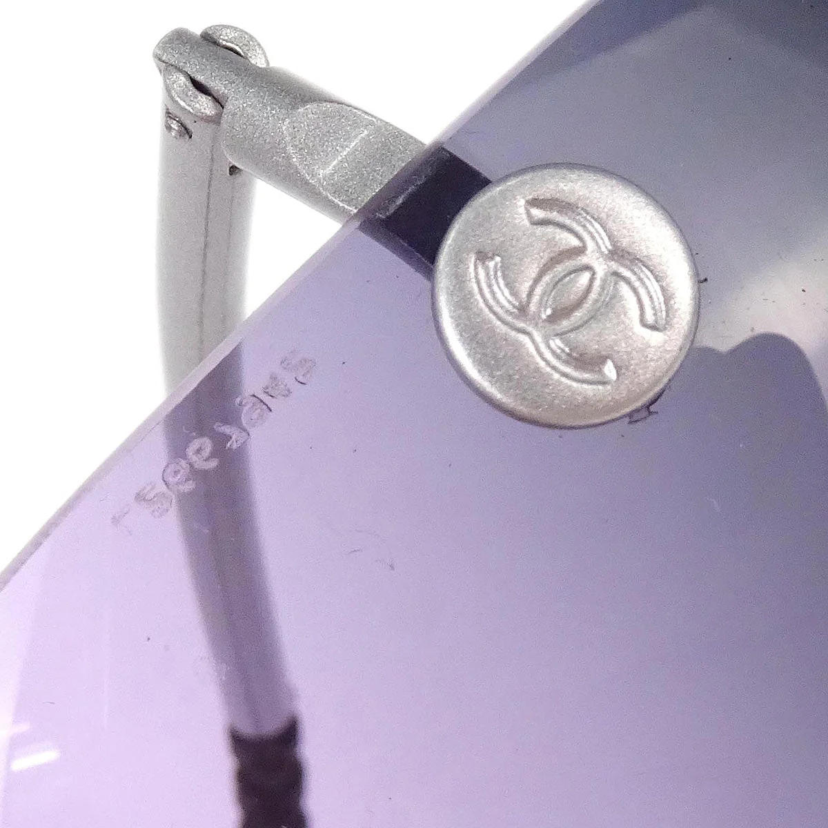 Chanel Sunglasses Eyewear Purple Small Good - Image 8