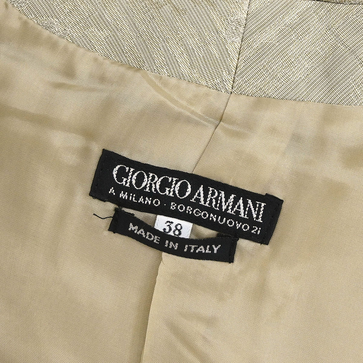 Giorgio Armani Single Breasted Jacket Beige #38 - Image 9