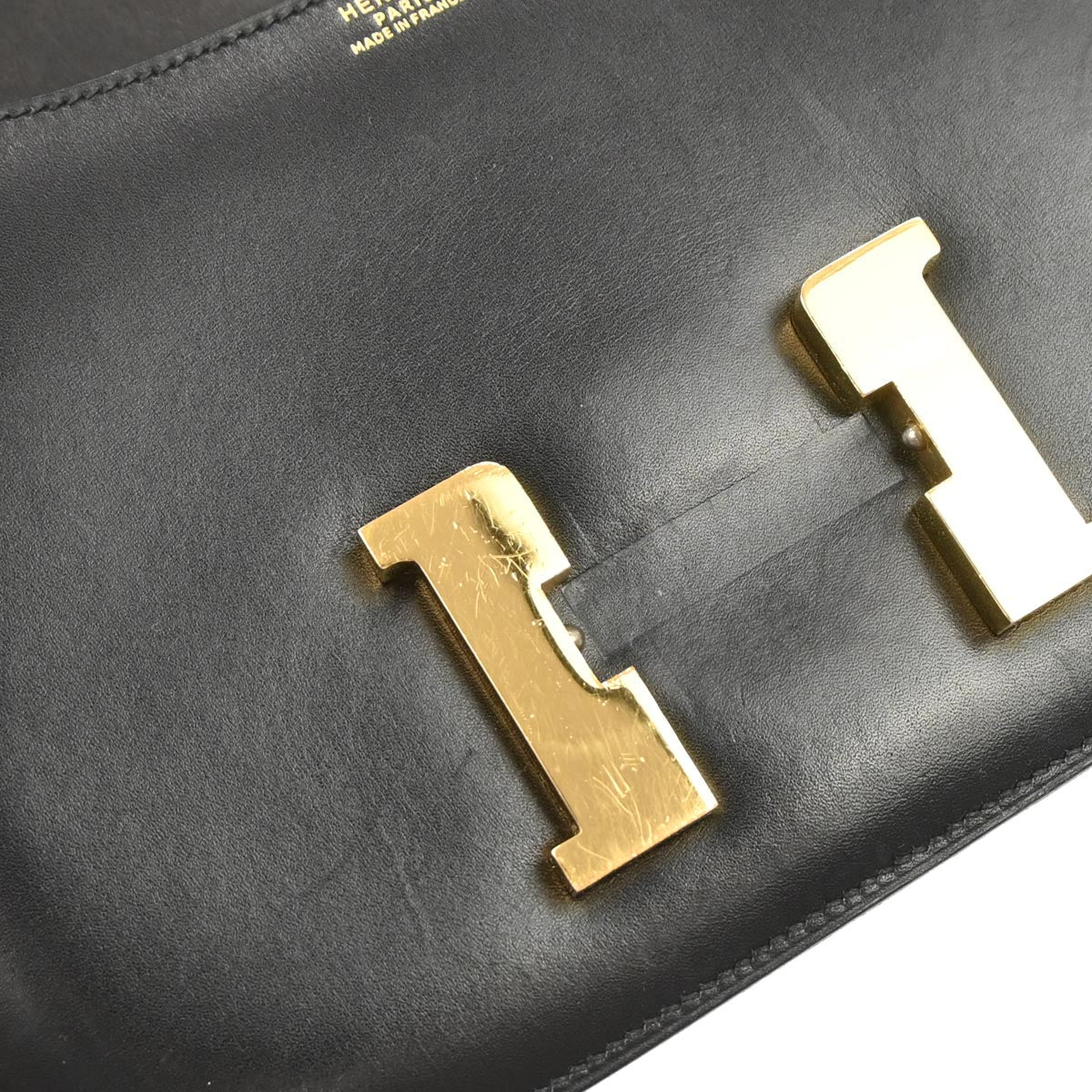 Hermes Black Box Calf Constance 23 Shoulder Bag - Image 6