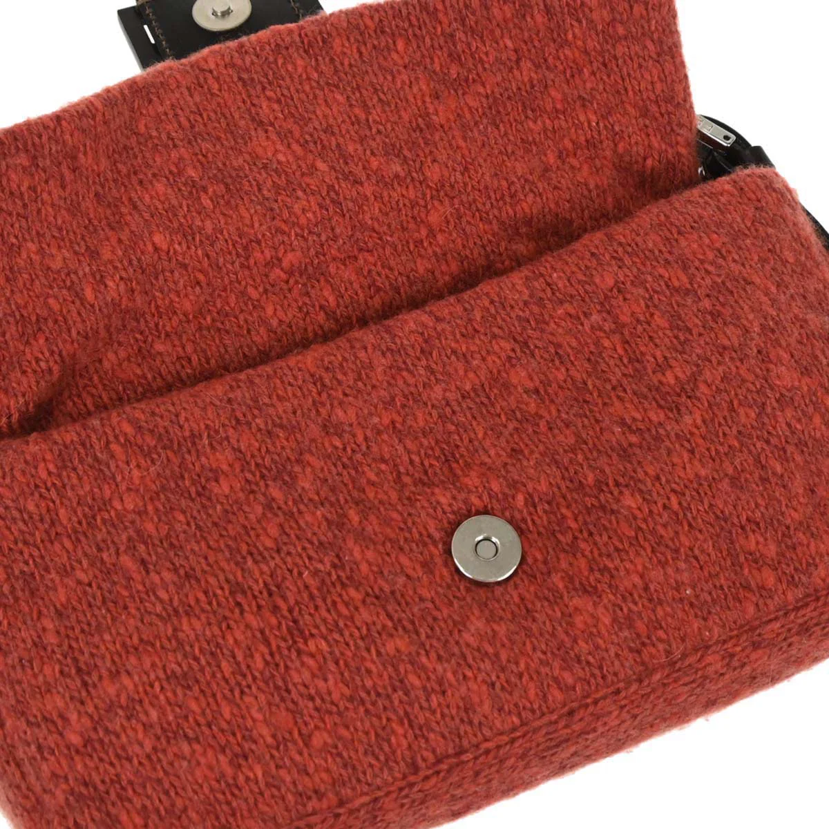 Fendi Orange Wool Baguette Handbag - Image 7