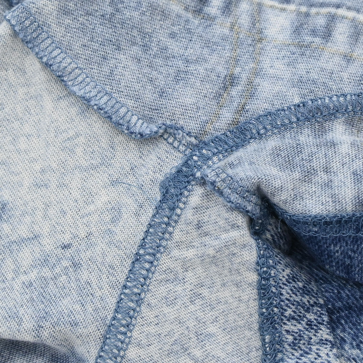 Christian Dior 2001 T-shirt Top Denim Print Blue #38 - Image 11