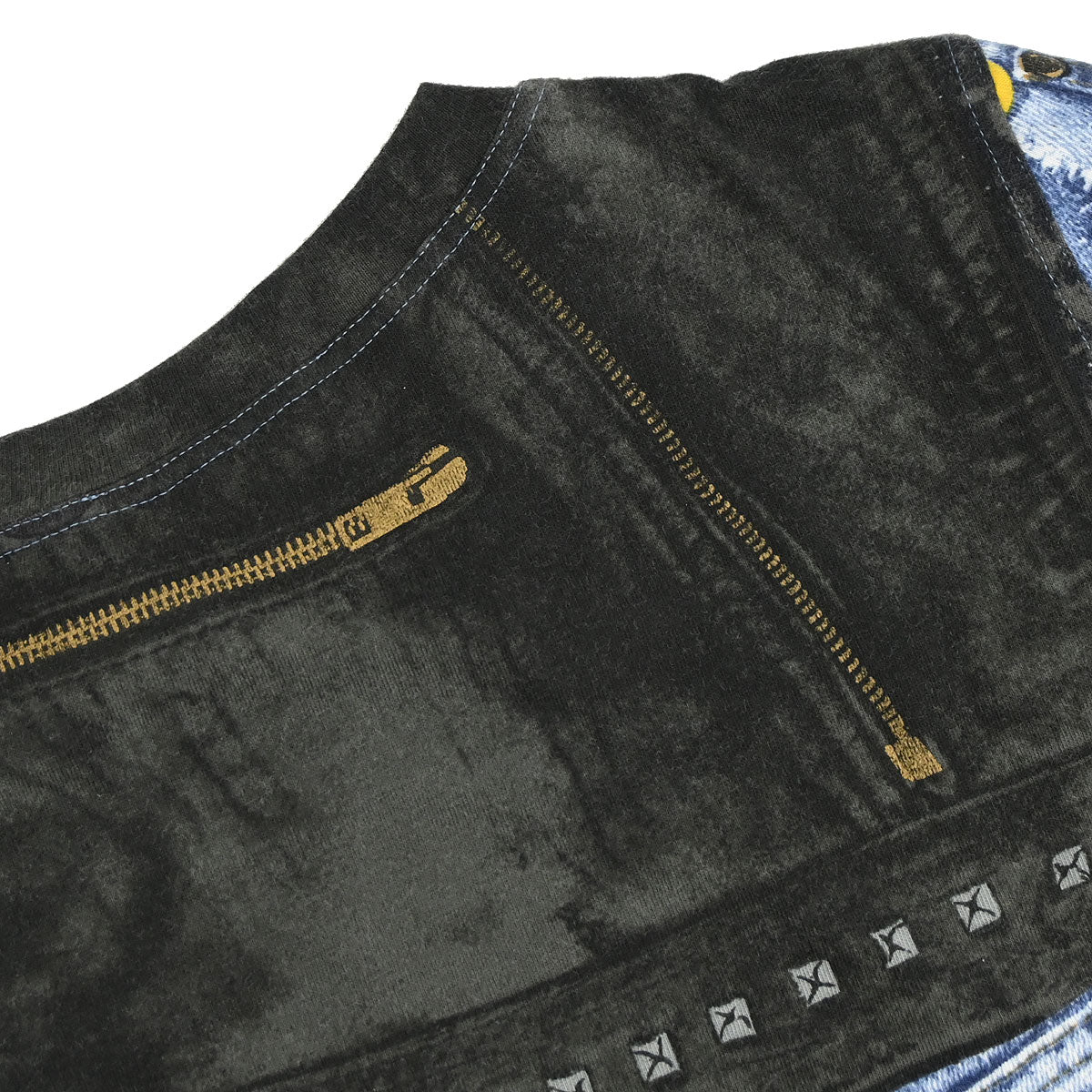 Christian Dior 2001 T-shirt Top Denim Print Blue #38 - Image 8