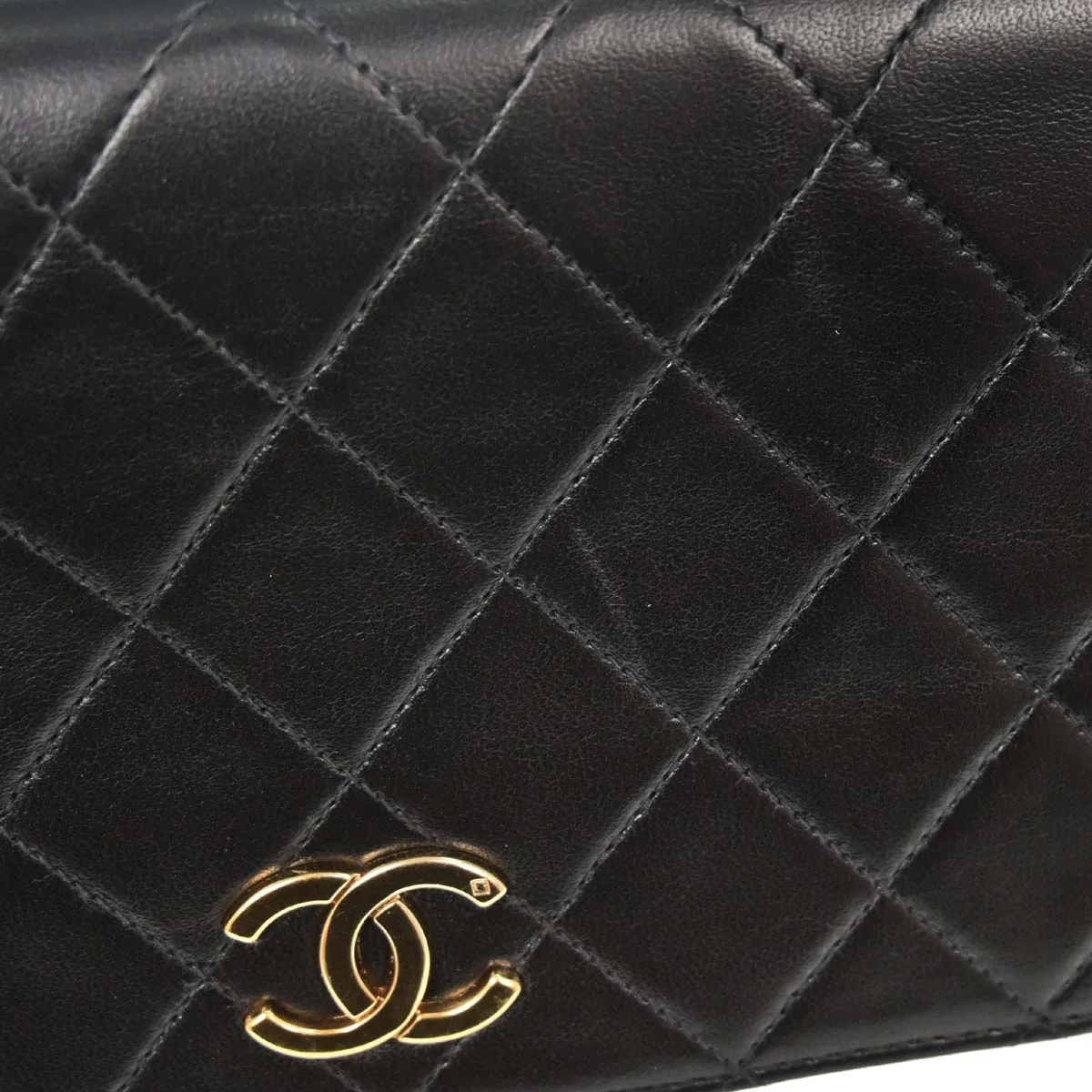 Chanel Black Lambskin Pushlock Mini Full Flap Shoulder Bag - Image 13