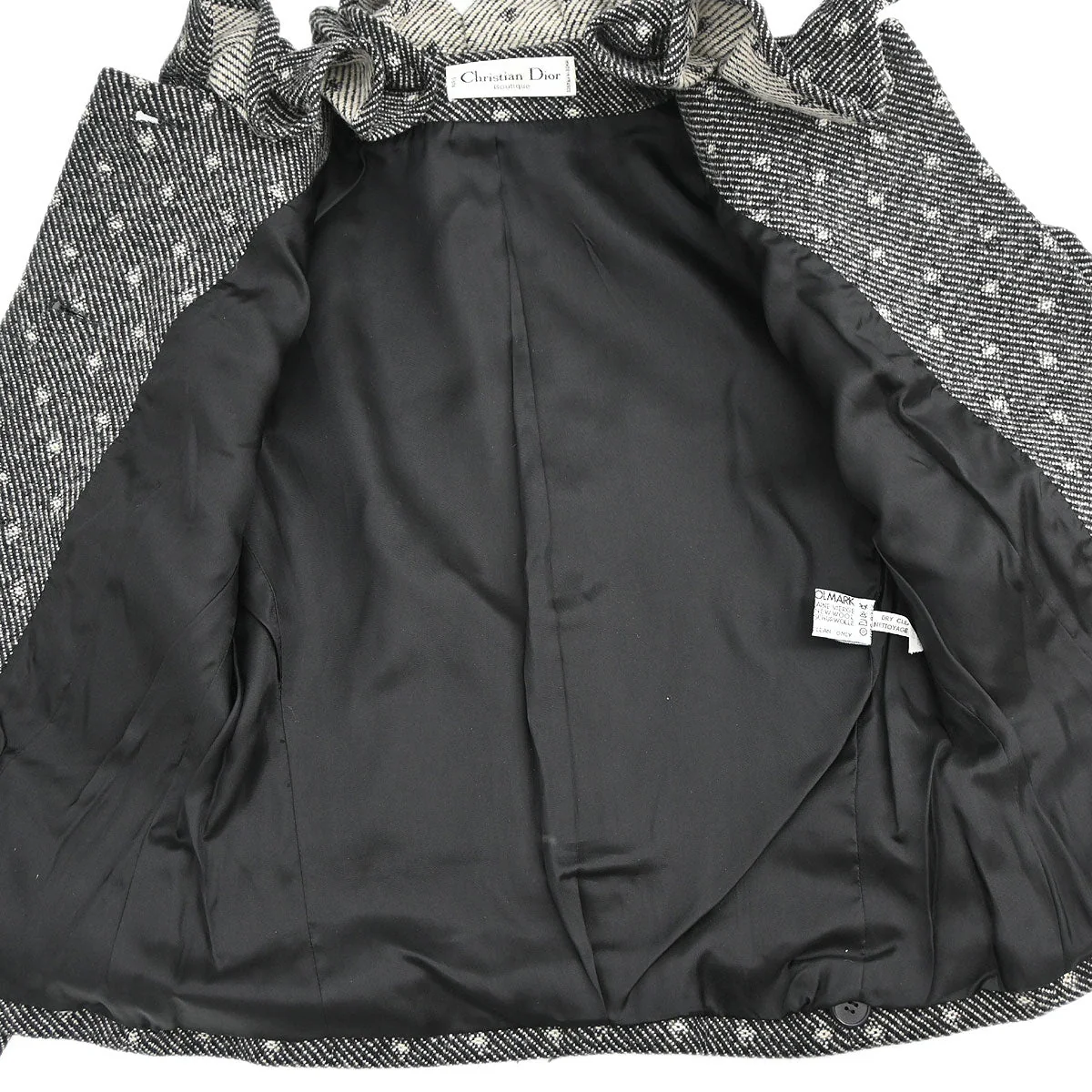 Christian Dior Setup Suit Jacket Skirt Black - Image 8