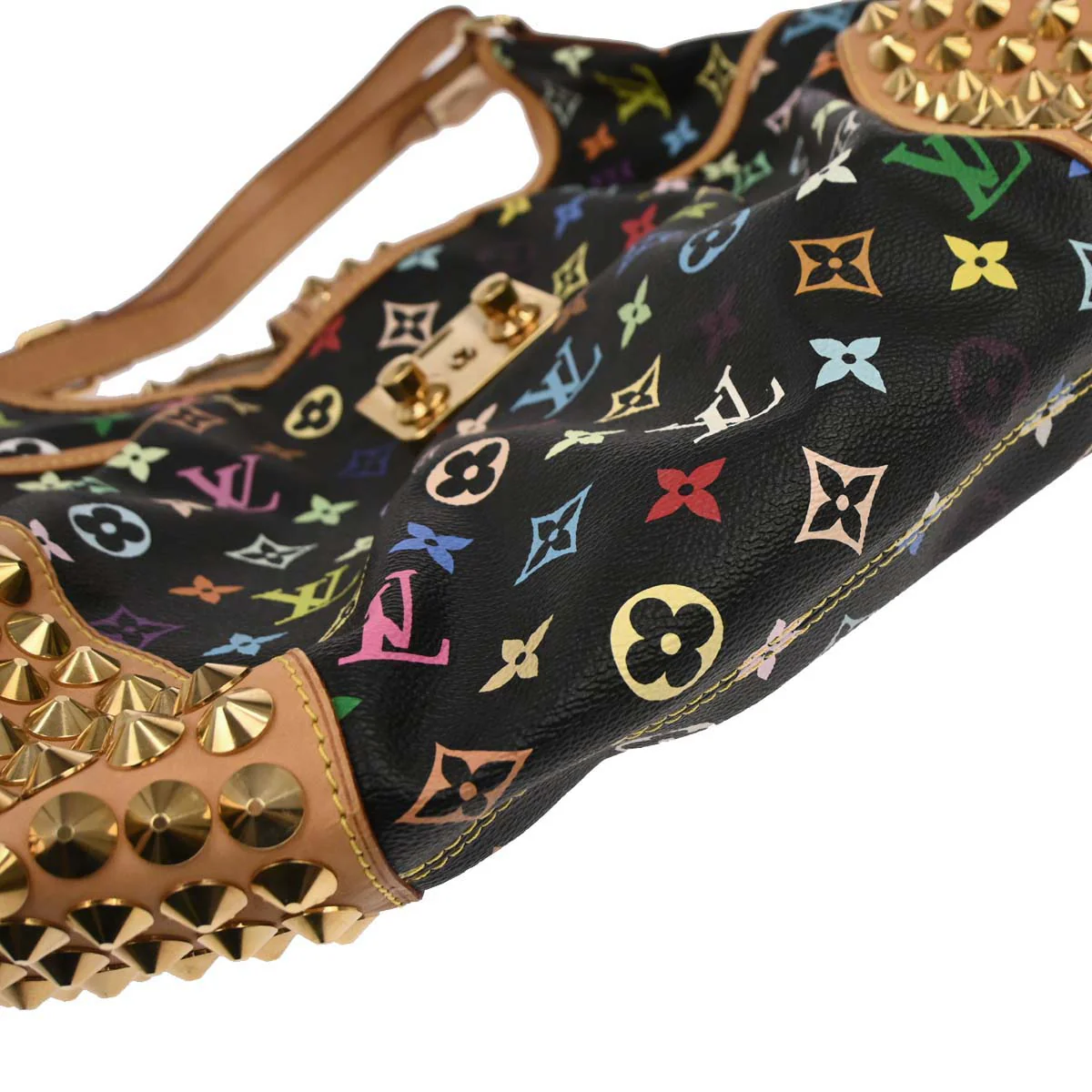 Louis Vuitton Black Monogram Multicolor Chrissie MM Handbag M40310 - Image 5