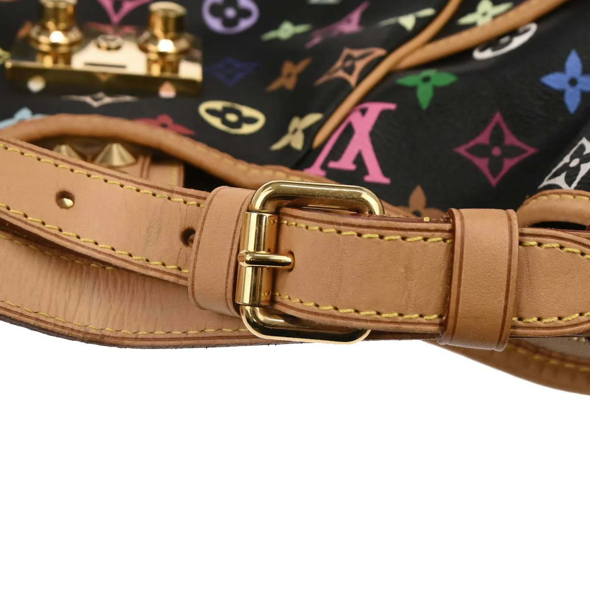Louis Vuitton Black Monogram Multicolor Chrissie MM Handbag M40310 - Image 6