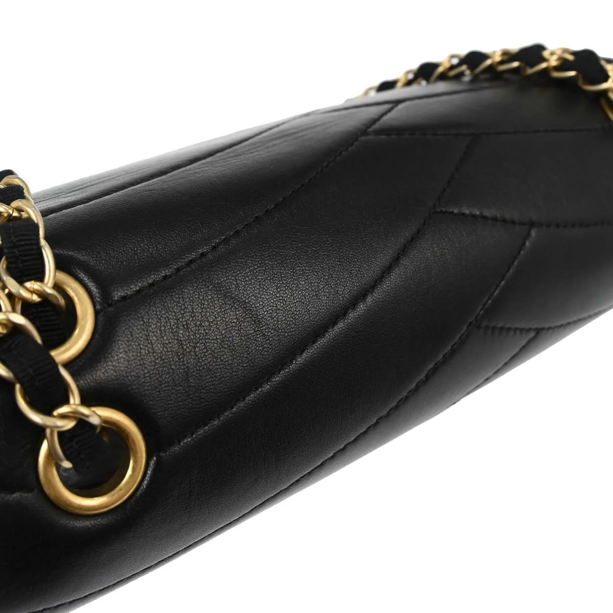 Chanel 2015-2016 Black Lambskin Medium Pagoda Flap Shoulder Bag - Image 5