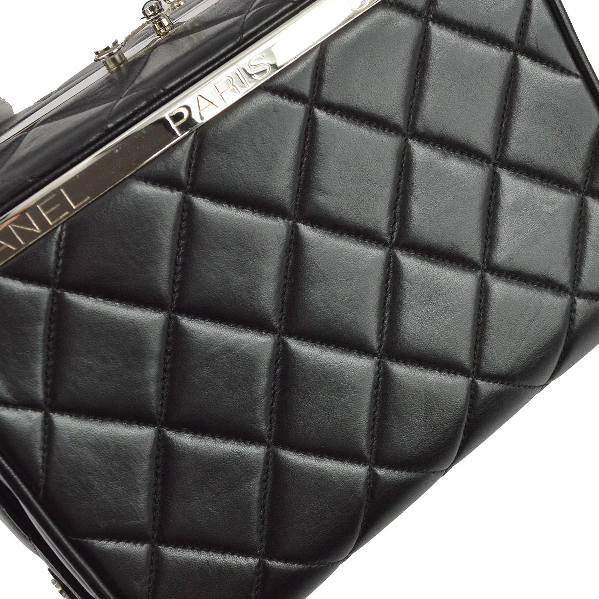 Chanel 1996-1997 Black Lambskin Handbag - Image 3