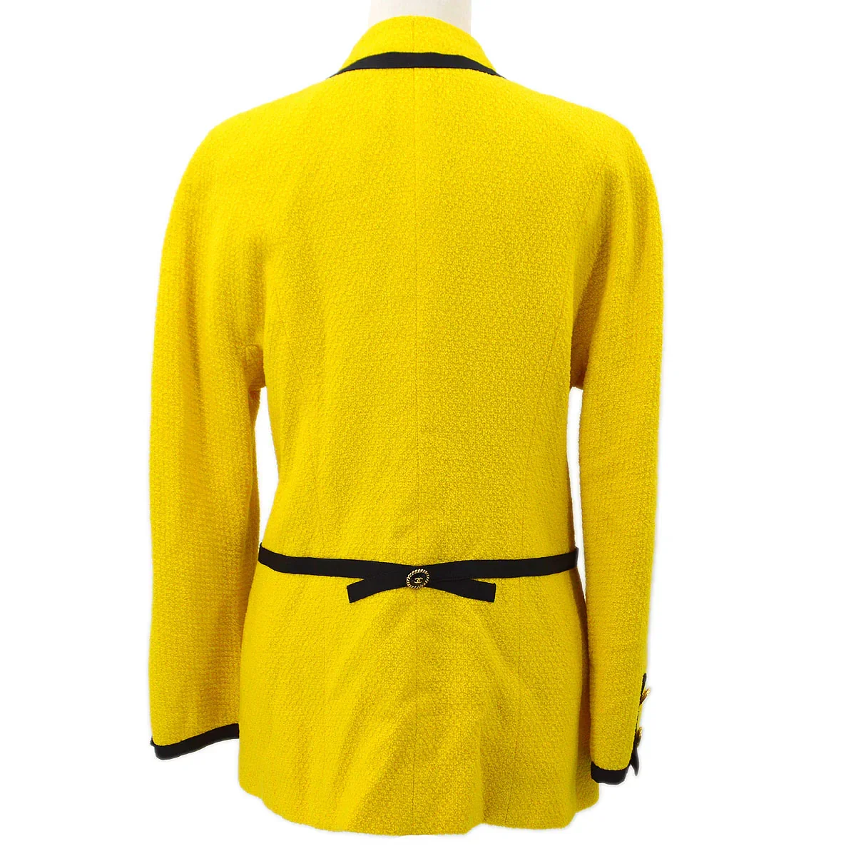 Chanel 1993 contrast trimming single-button jacket #42 - Image 3