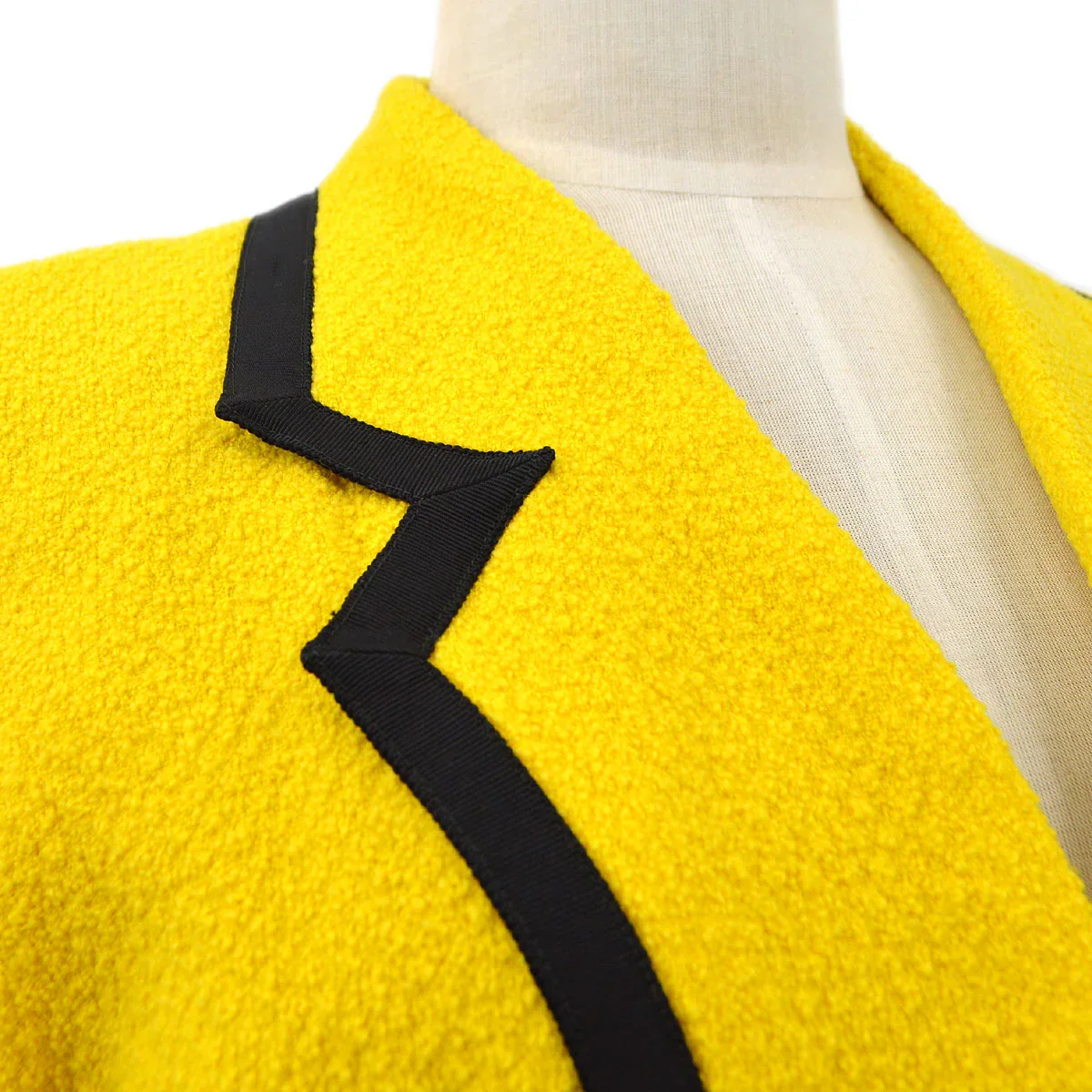 Chanel 1993 contrast trimming single-button jacket #42 - Image 4