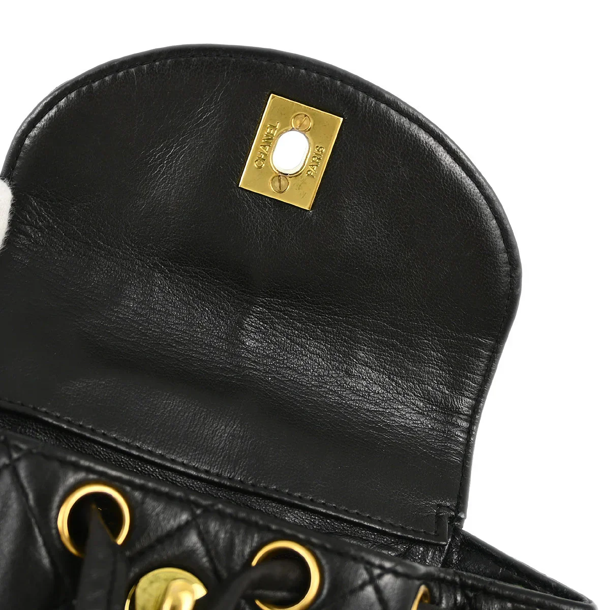 Chanel Black Lambskin Duma Backpack Small - Image 9