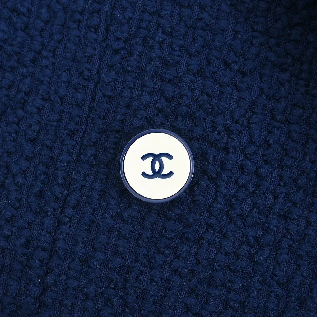 Chanel 1994 Setup Suit Jacket Skirt Navy #38 - Image 5