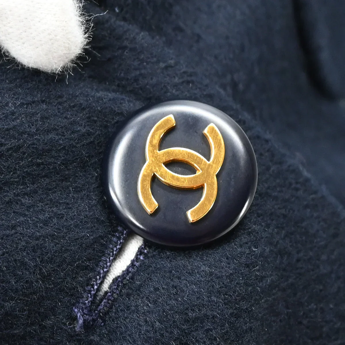 Chanel 1993 Single Breasted Jacket Navy #34 - Image 5