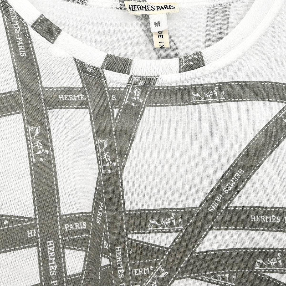 Hermes Short Sleeve T-shirt Top White #M - Image 3