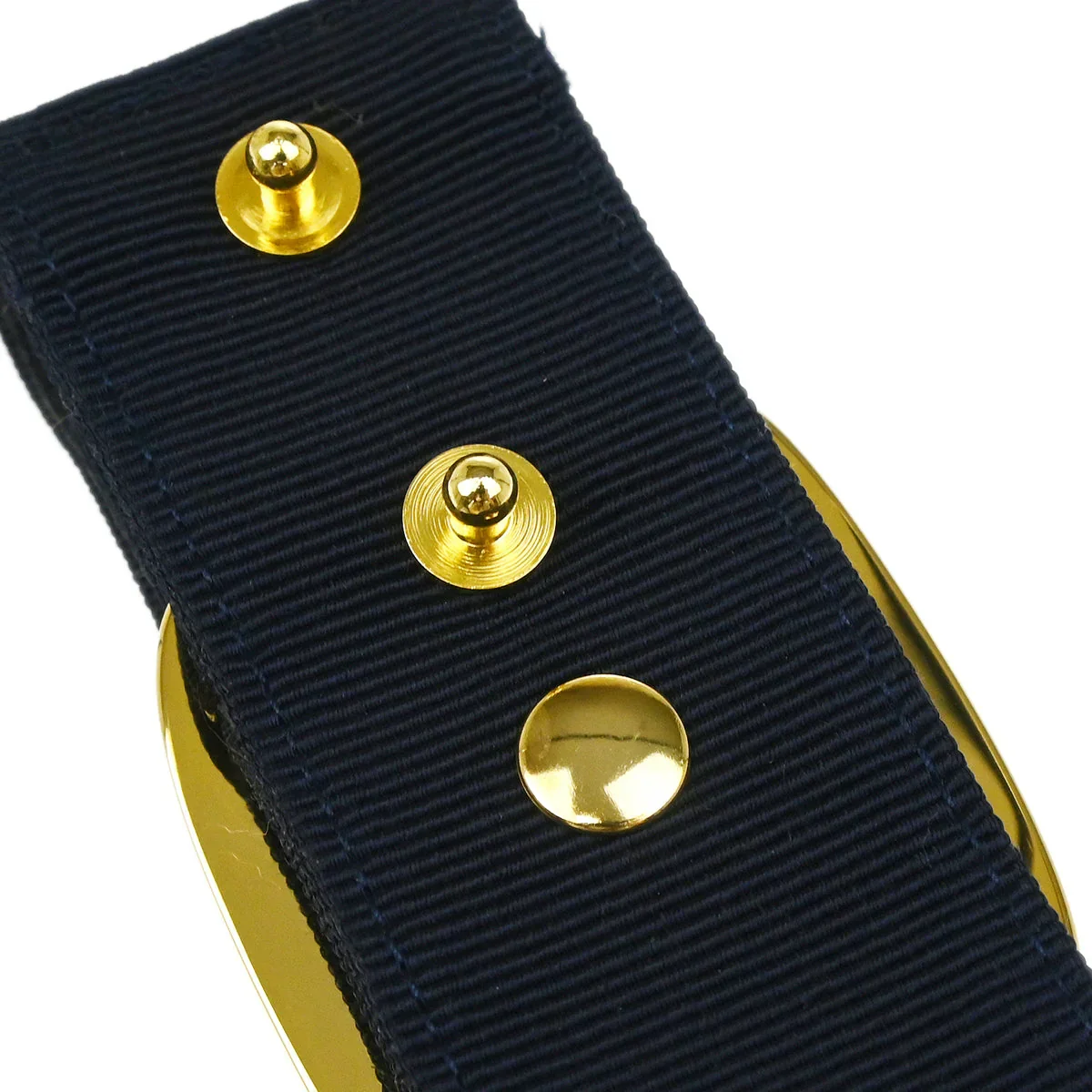 Salvatore Ferragamo Navy Canvas Belt #S Small Good - Image 4