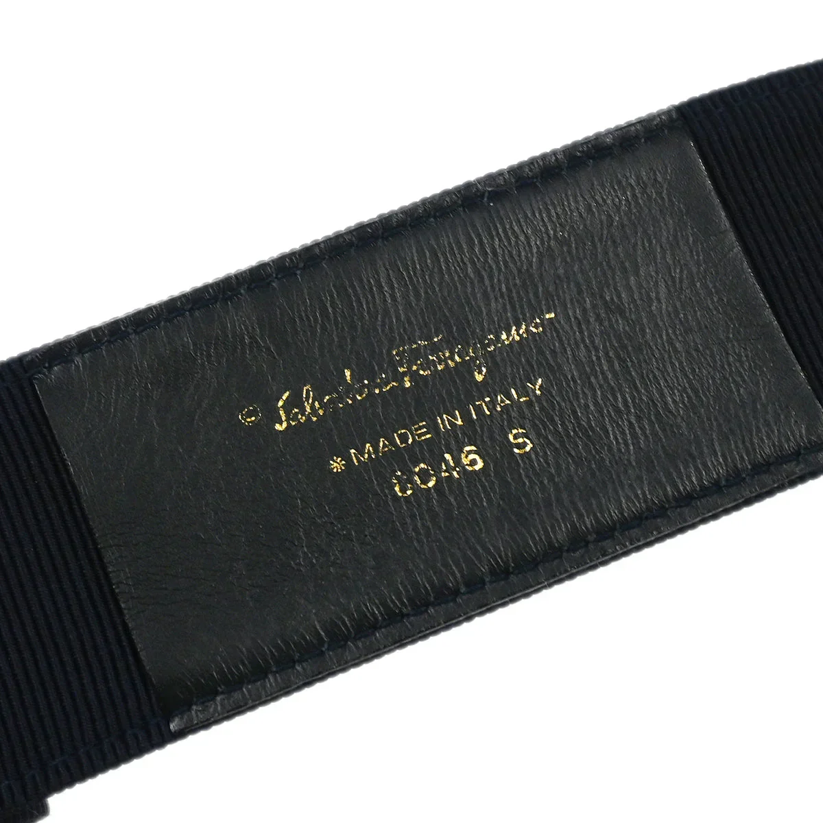 Salvatore Ferragamo Navy Canvas Belt #S Small Good - Image 7