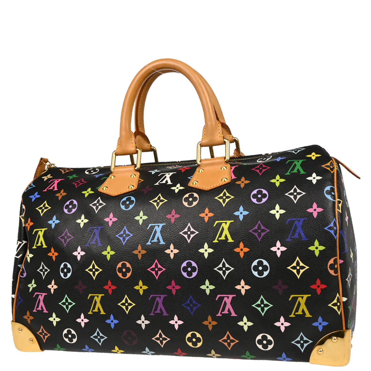 Louis Vuitton 2011 Black Monogram Multicolor Speedy 40 Handbag M93217 - Image 2