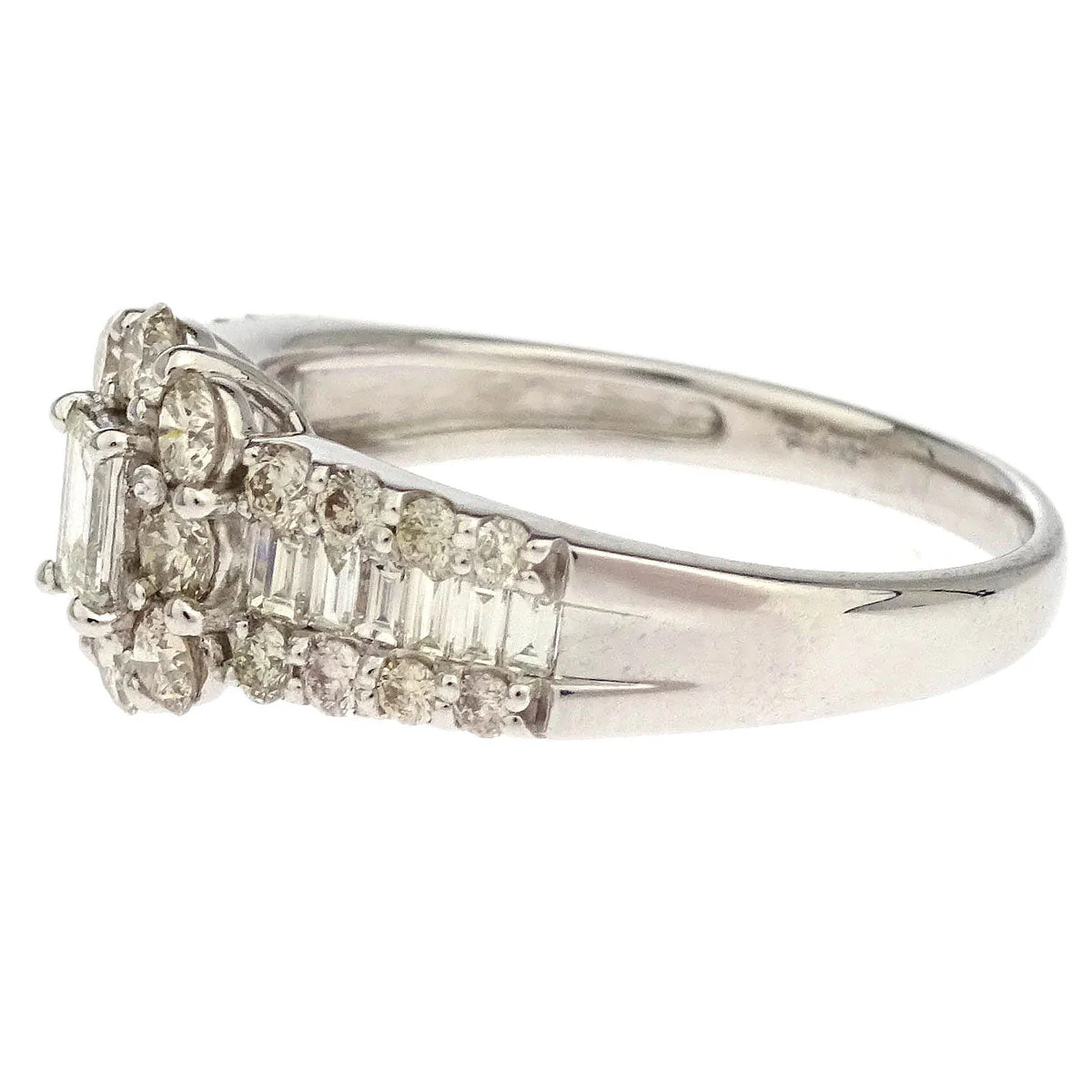 Ring Pt900 Diamond Silver #53 - Image 2