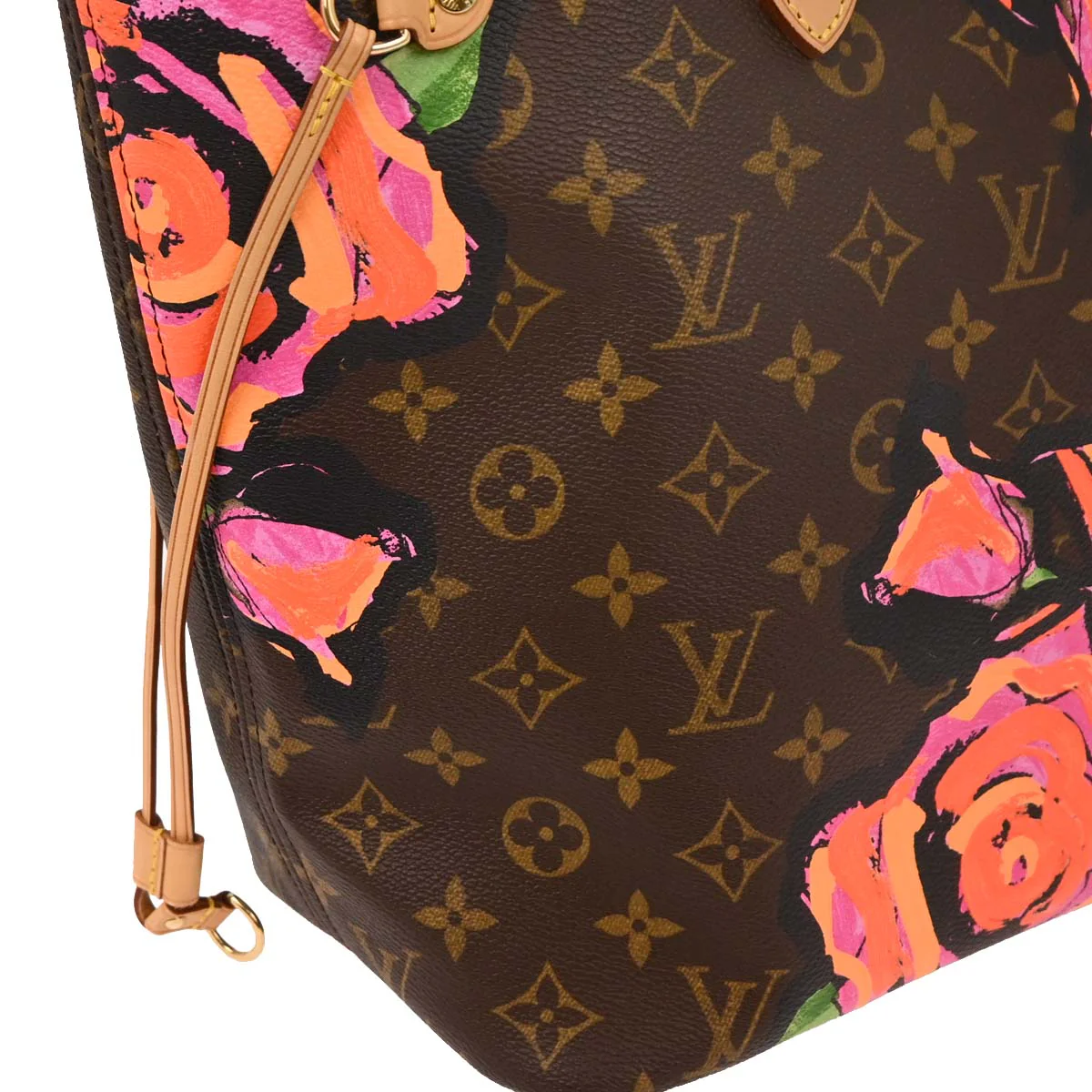 Louis Vuitton 2009 Monogram Rose Neverfull MM Shoulder Tote Bag M48613 - Image 3