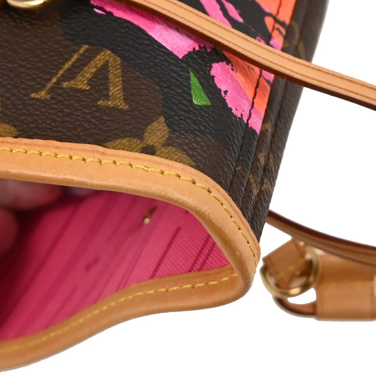 Louis Vuitton 2009 Monogram Rose Neverfull MM Shoulder Tote Bag M48613 - Image 5
