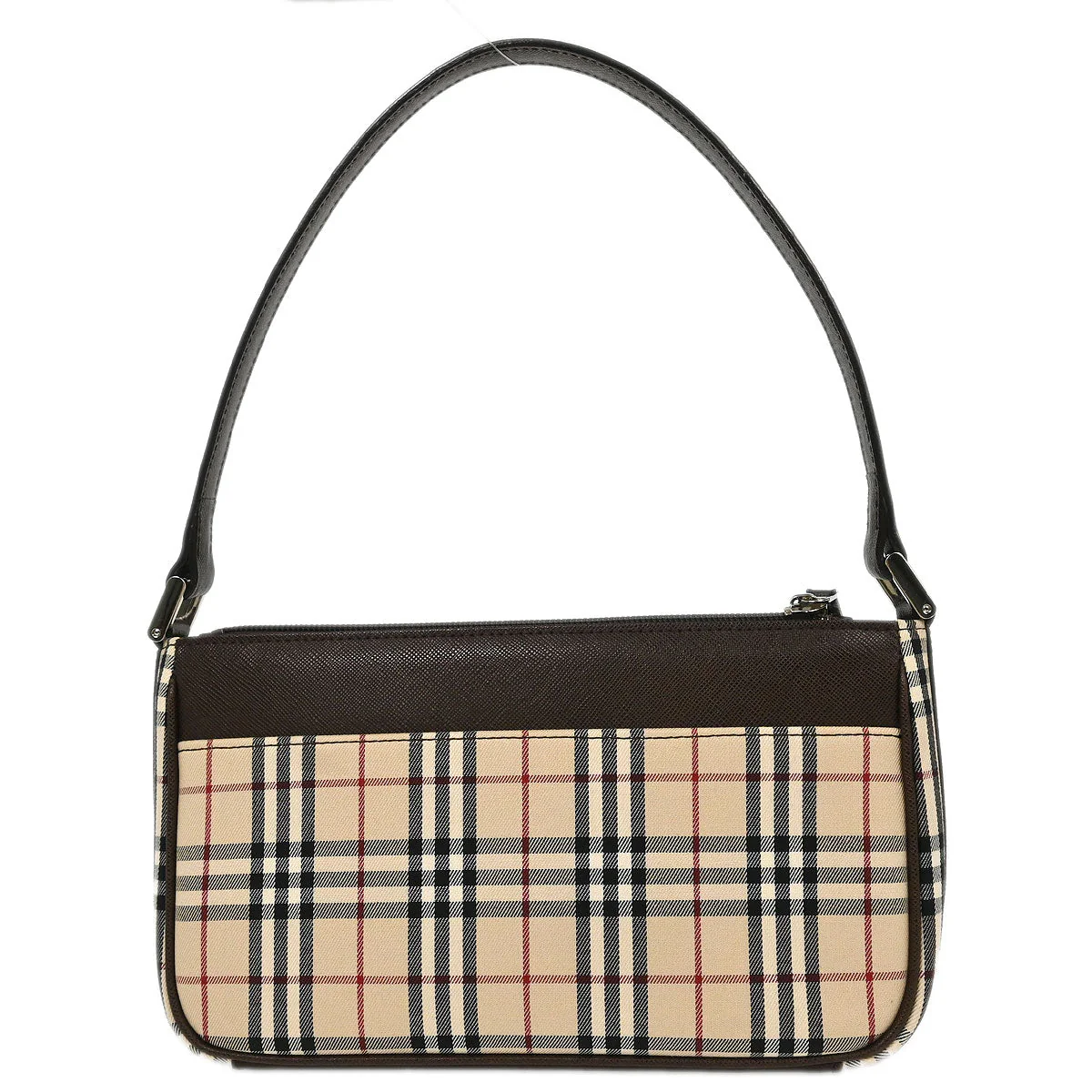 Burberry Beige Brown Burberry Check Handbag - Image 2
