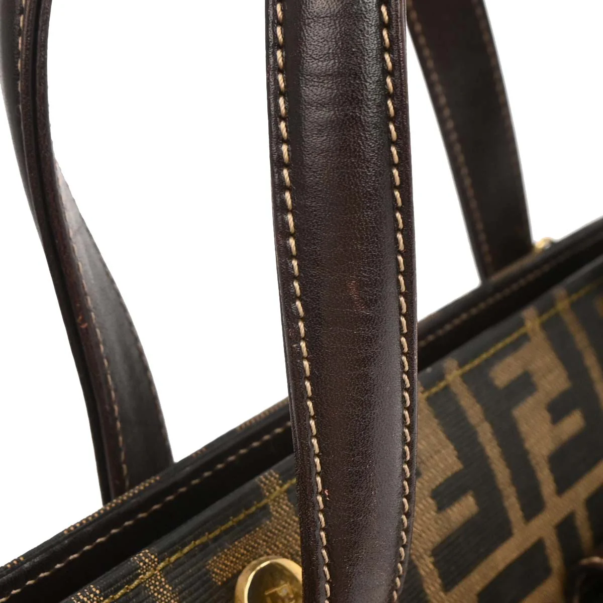 Fendi Brown Zucca 2way Shoulder Handbag - Image 6